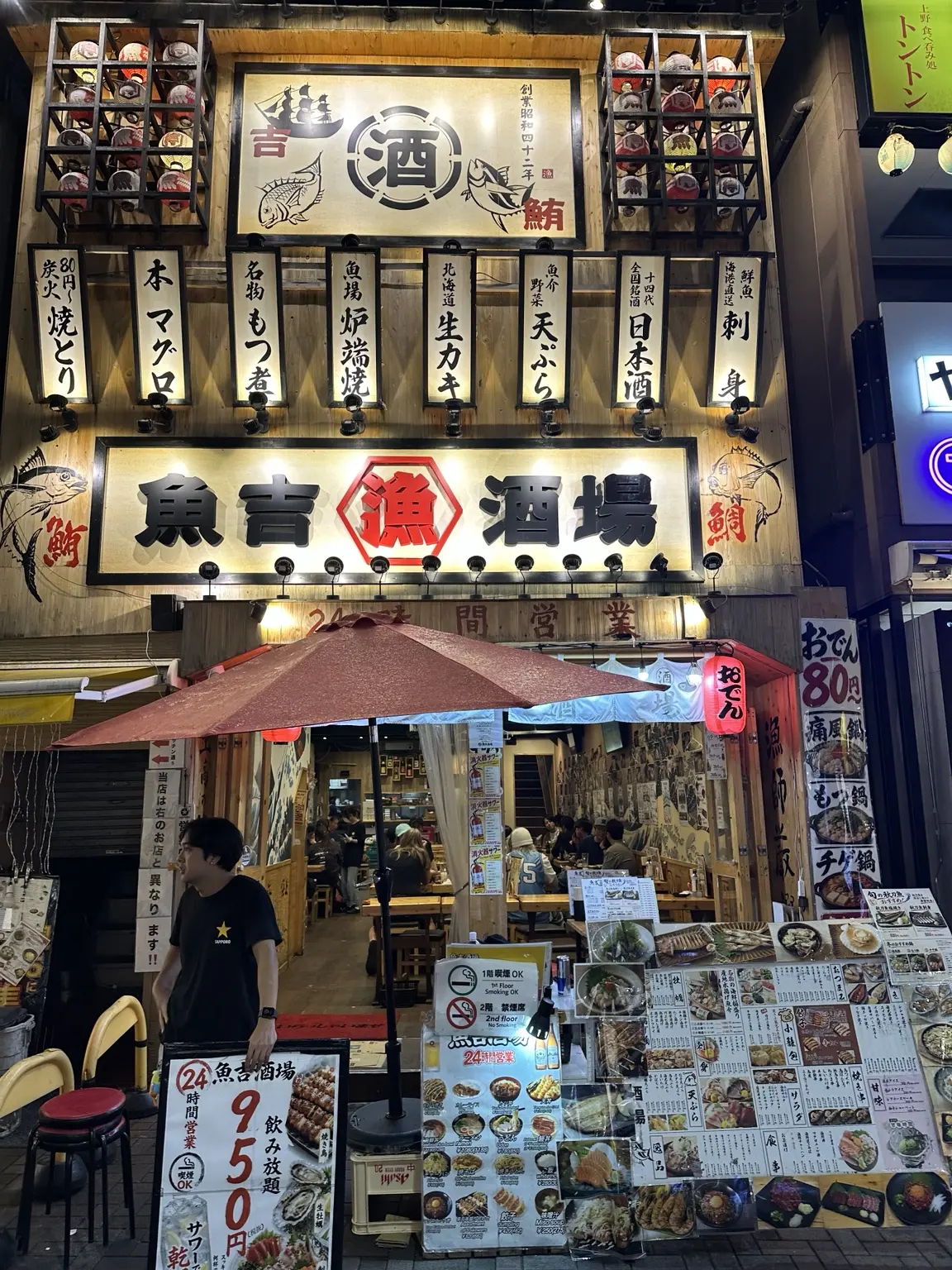 魚吉酒場 上野店の外観